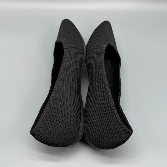Vivaia Aria 5° Pointed-Toe Ballet Flat Women's 10 Black Knit Slip-On Comfort - Picture 7 of 11